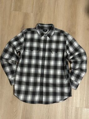 OBEY black & White Plaid Button-Up Shirt